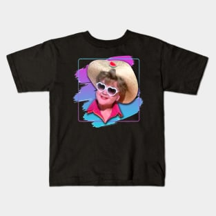 Jessica Fletcher- Retro Brush Paint Kids T-Shirt